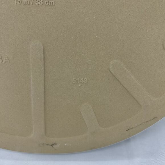 Pampered Chef 15" White Large Round Pizza Stone w/ Handles 1379 - Picture 10 of 15